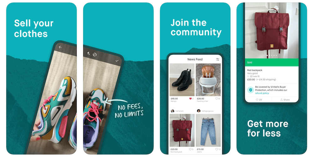Vinted app, other apps and sites like Poshmark to sell vintage clothes and items