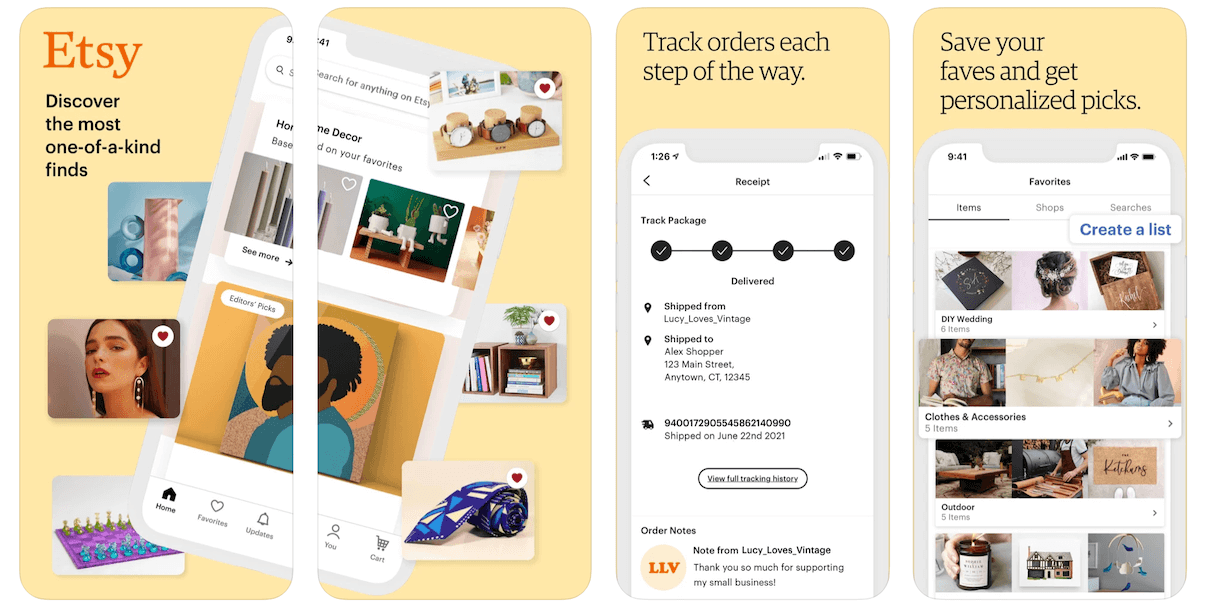 Etsy app, other similar apps and sites like OfferUp to sell your stuff