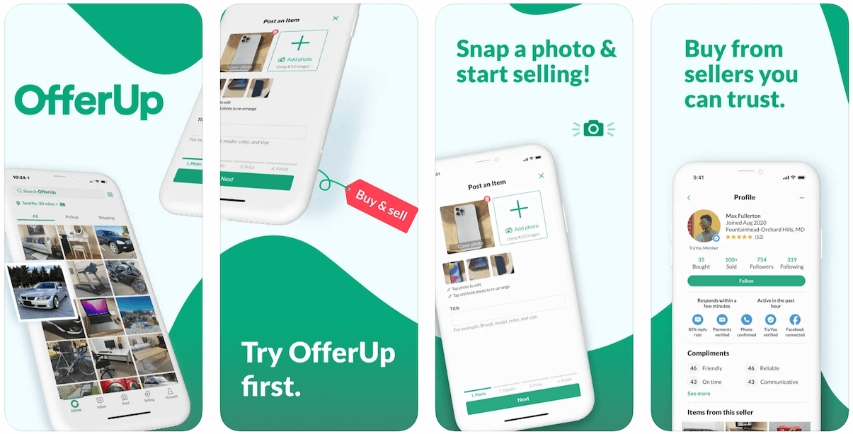 OfferUp app, apps to sell your stuff on